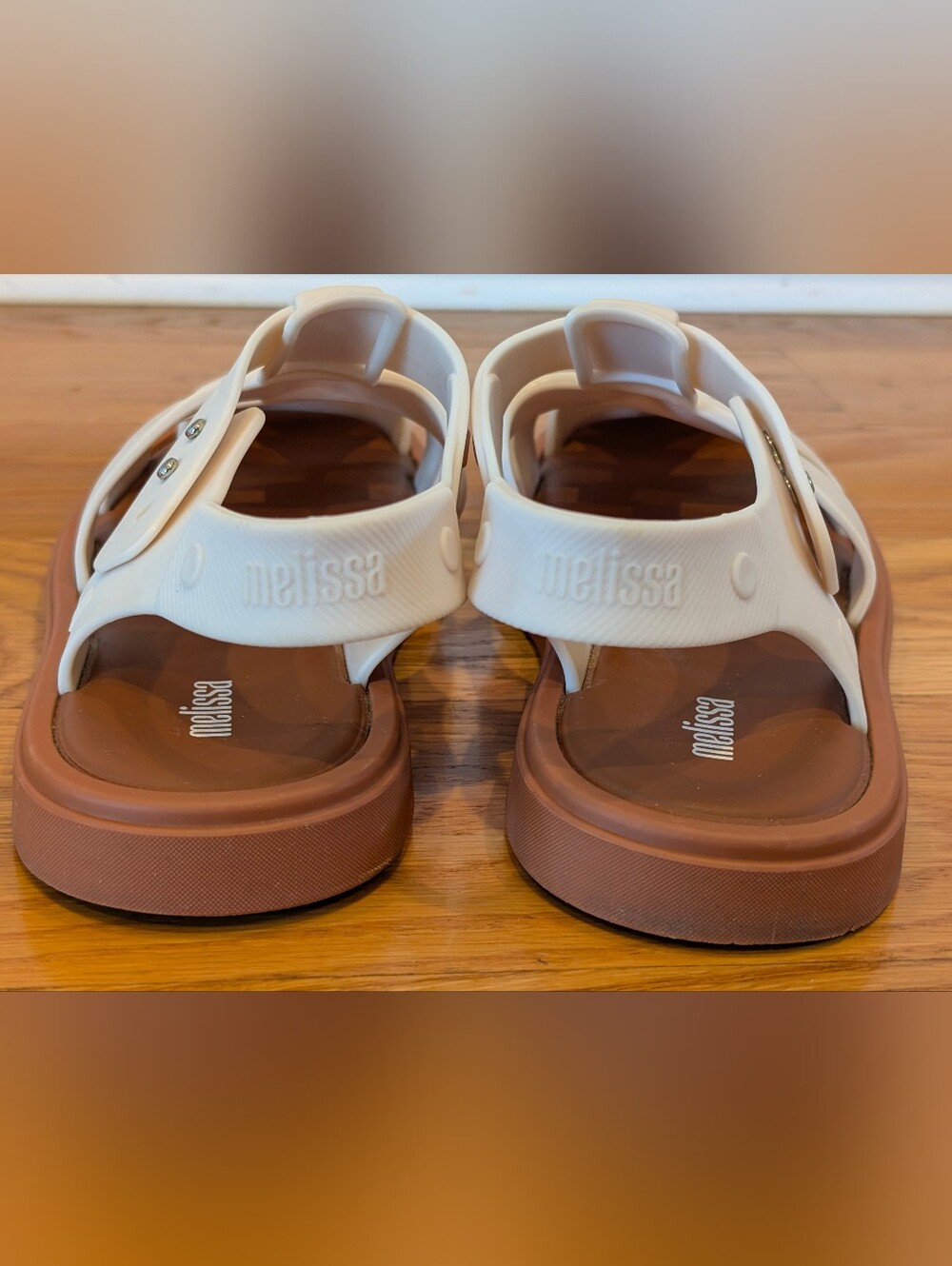 Melissa Emma Beige Sandal Fisherman Style Women’s Size 8 - Picture 4 of 11